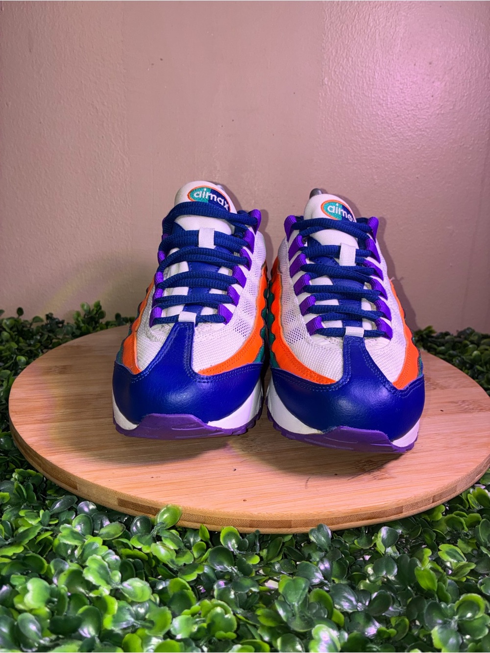 🔥 NIKE AIR MAX 95 GYM NEPTUNE GS SNEAKER SIZE YOUTH 6.5 WOMENS 7.5 307565-412 - Picture 3 of 9